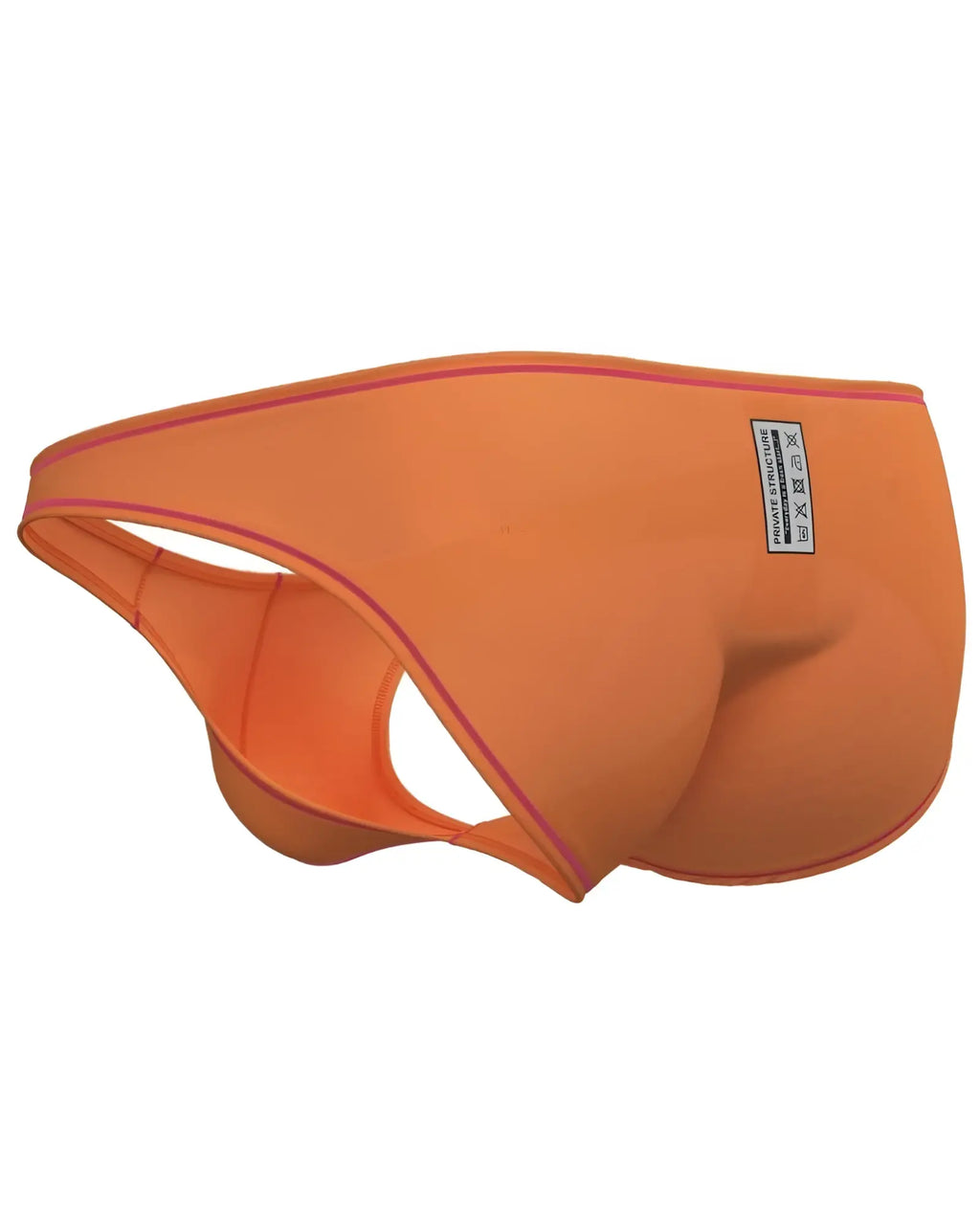 Bright orange private structure epus4563 prime eutopia bikini brief with subtle pink trim for men