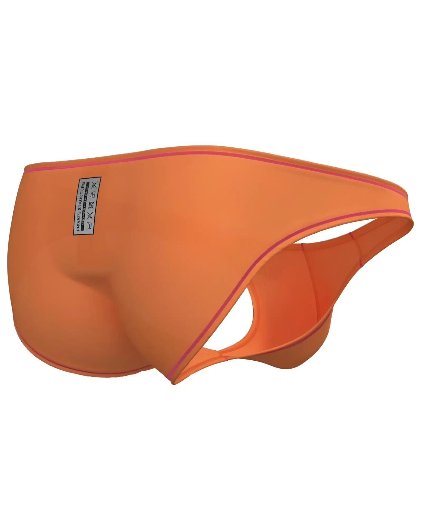 Vibrant orange men’s briefs with subtle pink trim private structure epus4563 prime eutopia bikini brief tangarine color