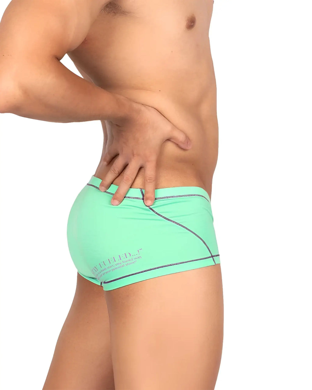 Private Structure EPUS4570 prime Elysian mint green athletic briefs with black trim and subtle logo on waistband