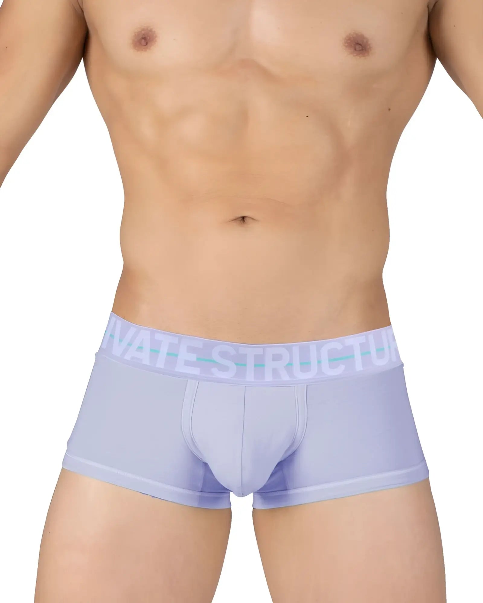 Light purple private structure moux4103 mo lite mid waist trunk with matching waistband in lilac color