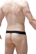 Black thong underwear protruder black 2023 with smooth elastic waistband shown from the back side
