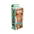 Prowler beach jock xl aqua men’s briefs in teal and white with playful paw print design