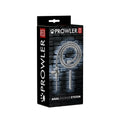 Silver metallic prowler red anal shower system with flexible braided hose and adjustable nozzle in black box packaging