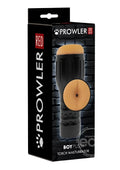 Black and tan silicone torch masturbator with textured grip branded as Prowler Red in PROWLER RED MANHOLE STROKER
