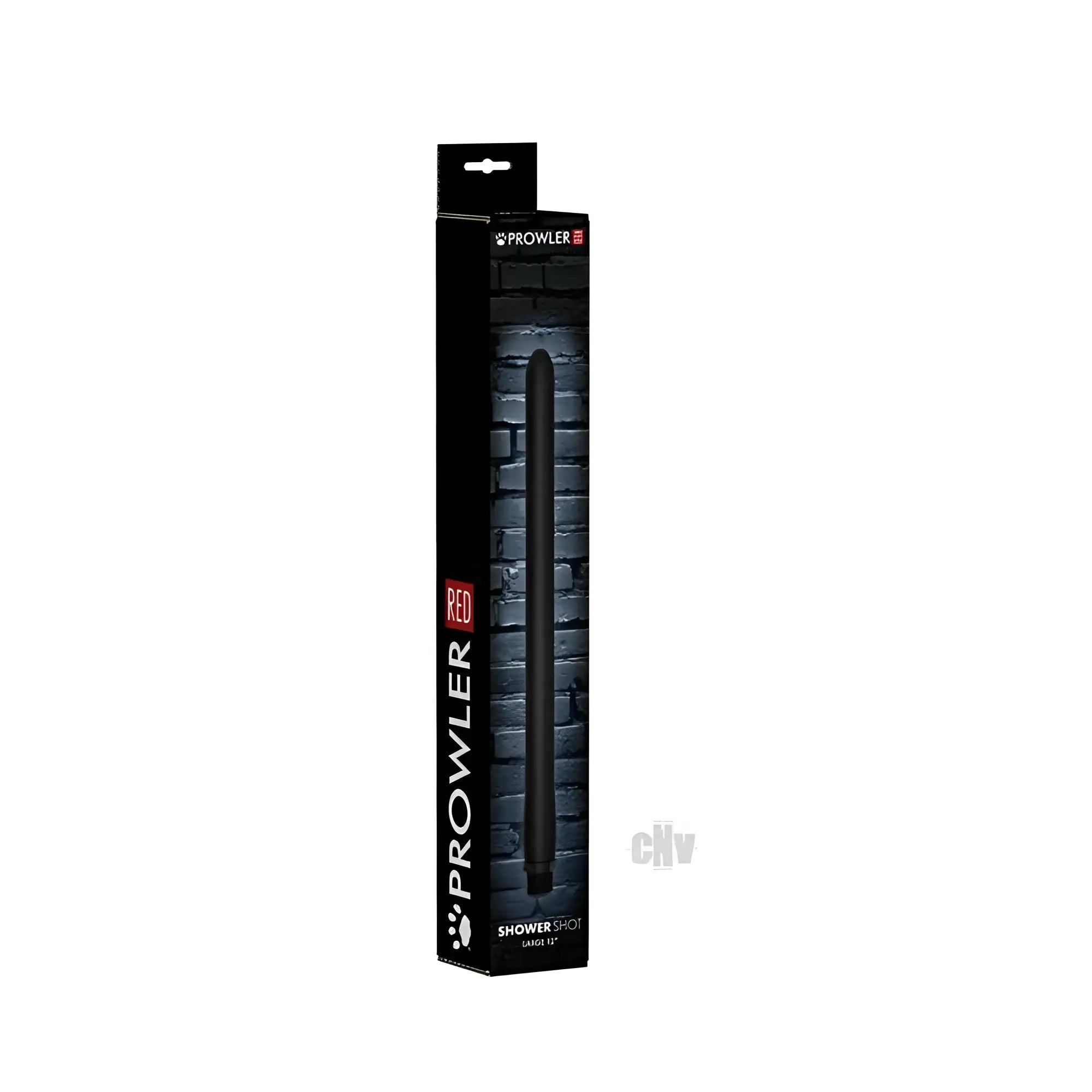 Black prowler shower shot large 12 inch wand in branded packaging for powerful shower stimulation