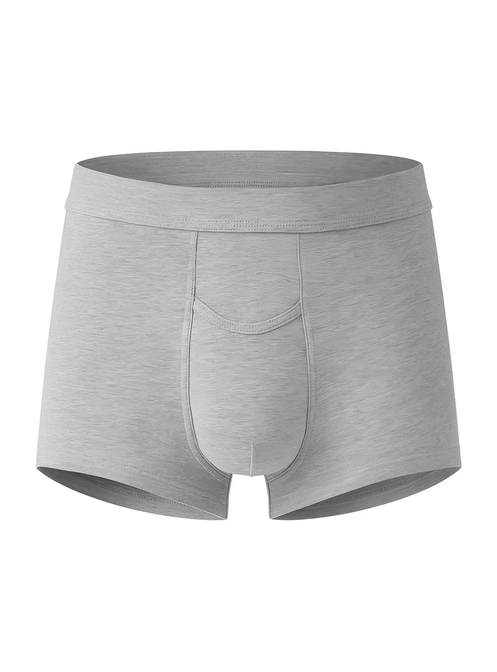 Gray heathered cotton briefs purecomfort cotton trunk with front pocket and elastic waistband for comfortable wear