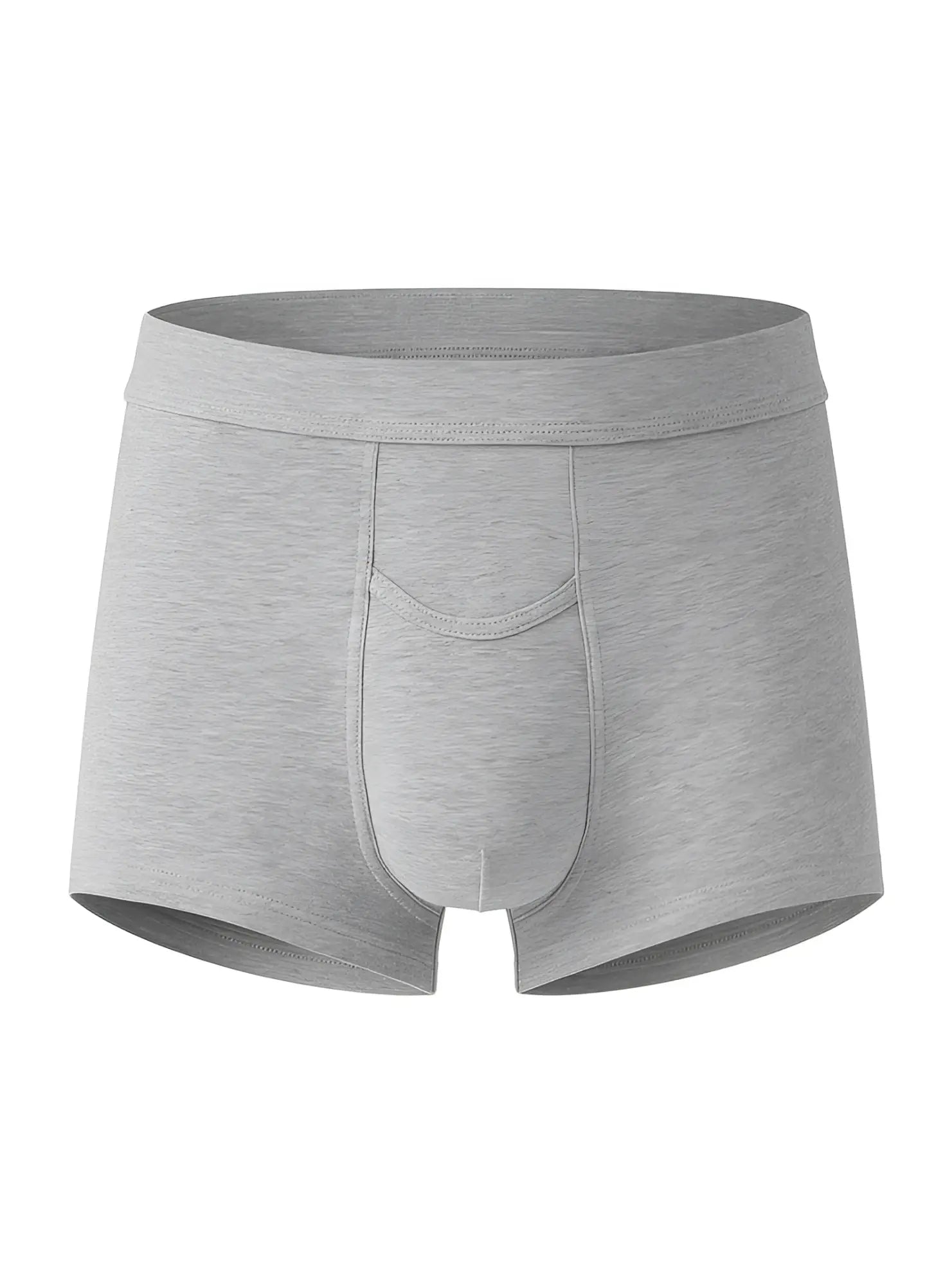 Gray heathered cotton briefs purecomfort cotton trunk with front pocket and elastic waistband for comfortable wear