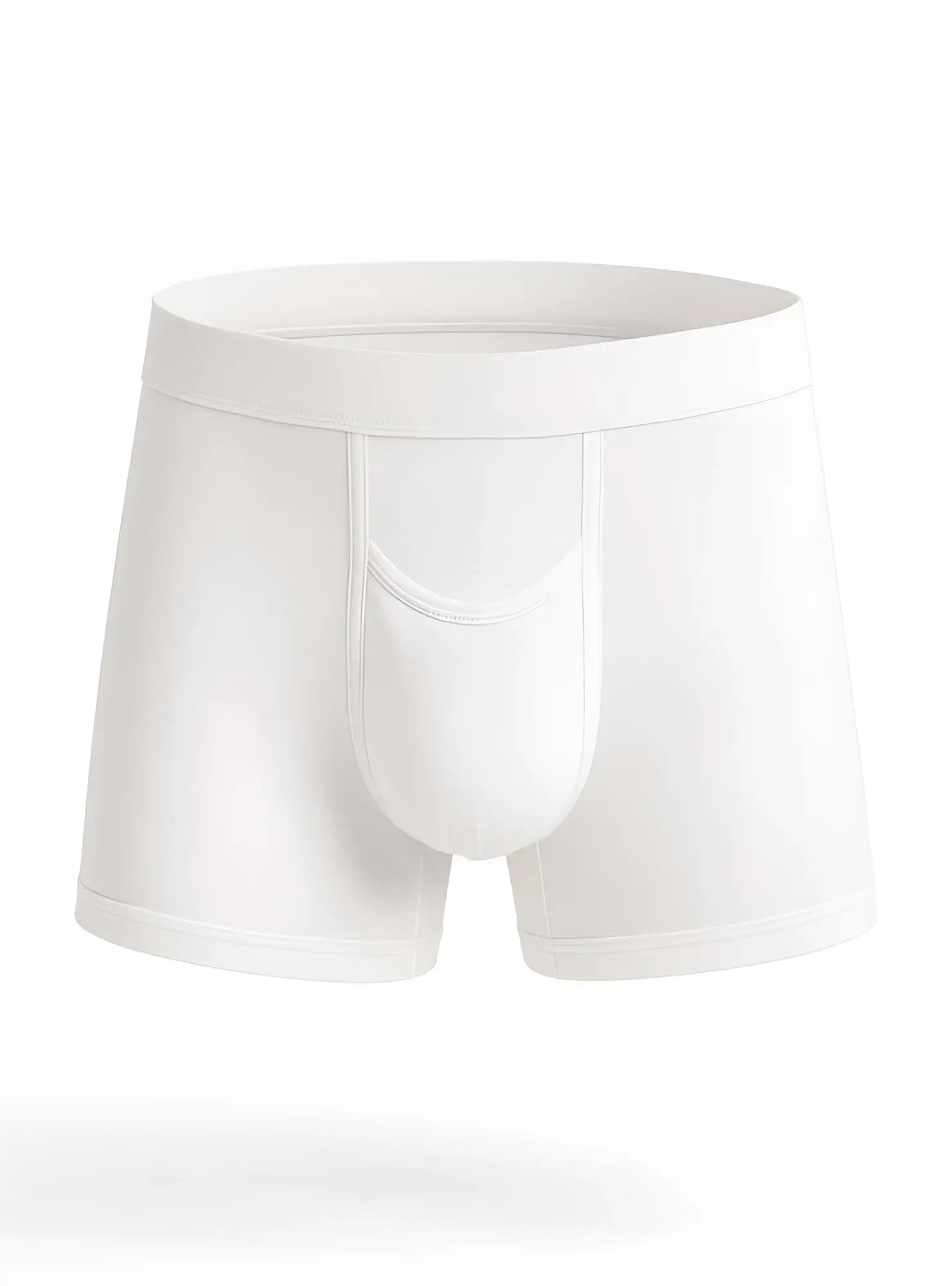 Purecomfort cotton trunk white men’s briefs with seamless design and supportive pouch made of soft cotton