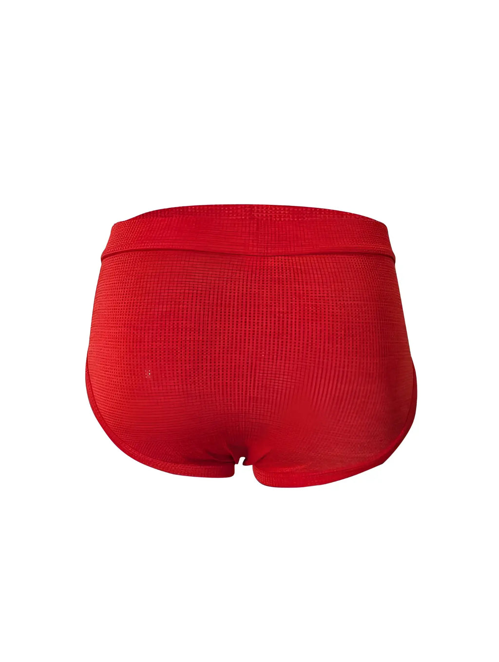Red relax brief ribbed cotton briefs in red with a snug fit and elastic waistband