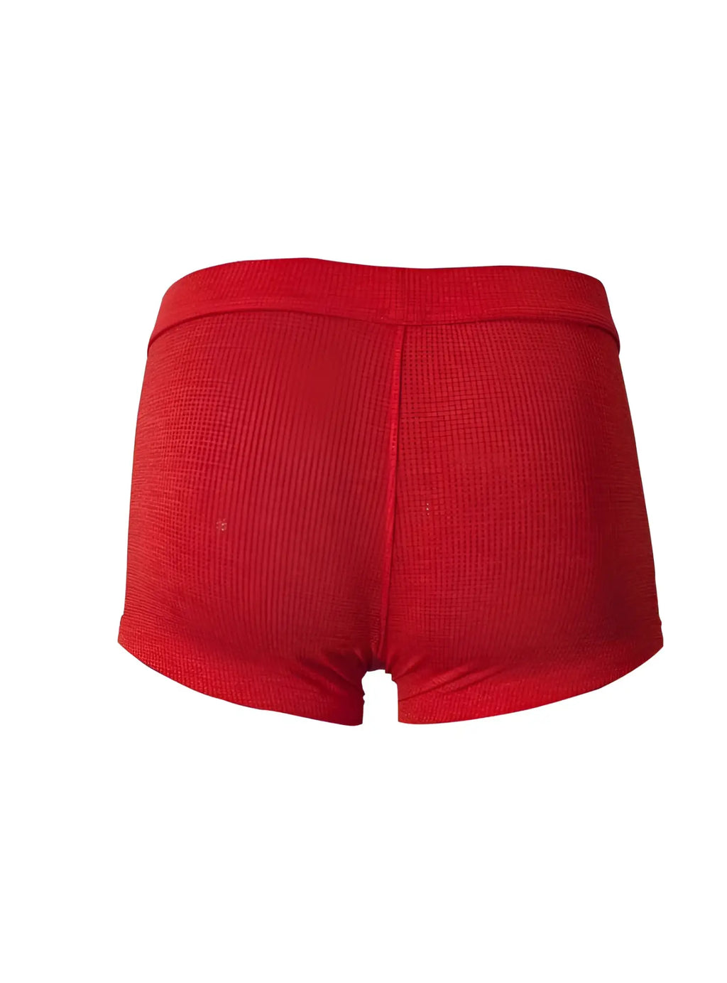 Red relax trunk red ribbed fabric shorts with snug fit and elastic waistband for comfortable wear