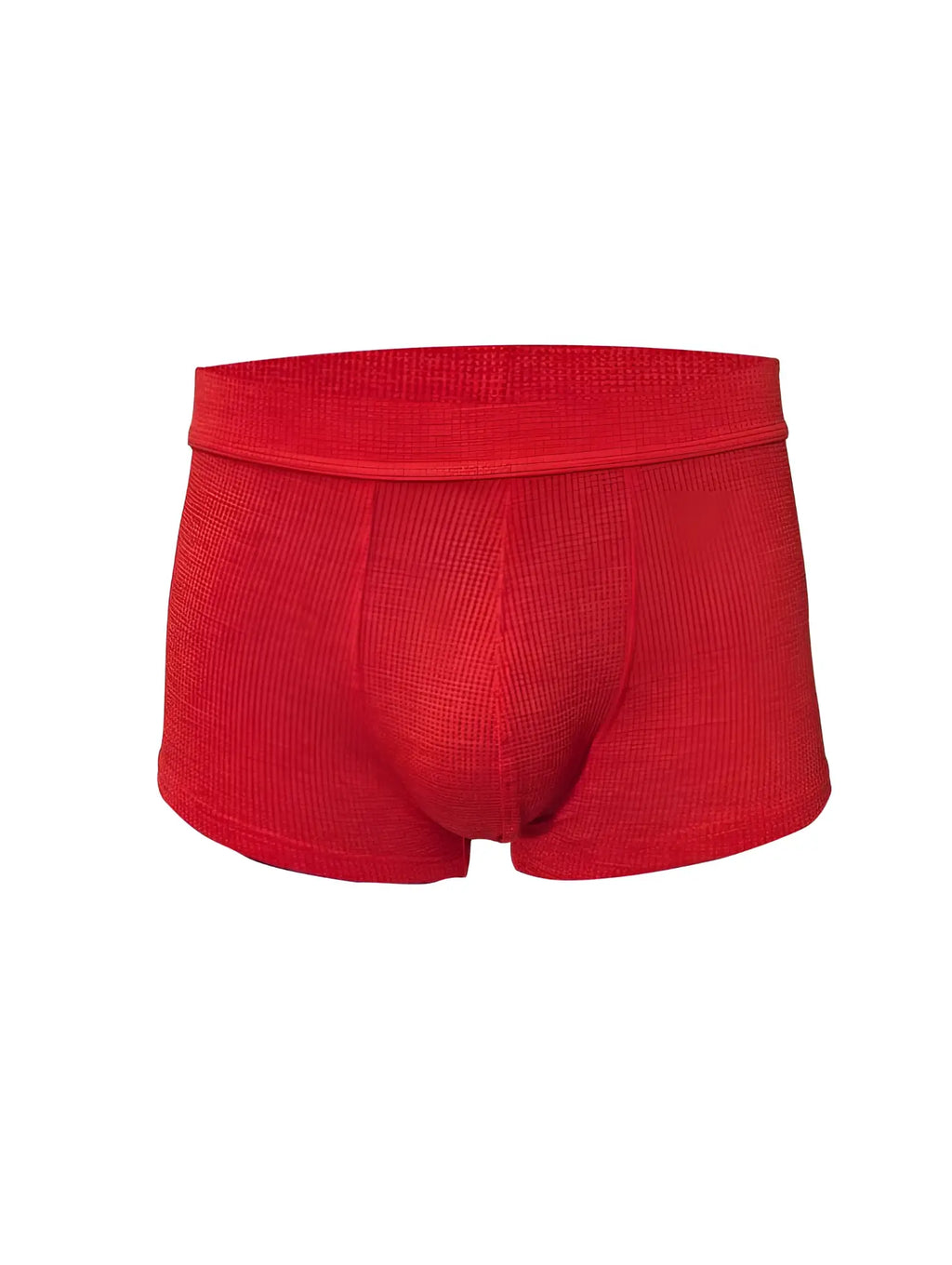 Red relax trunk briefs in red with textured fabric and ribbed waistband for comfortable everyday wear