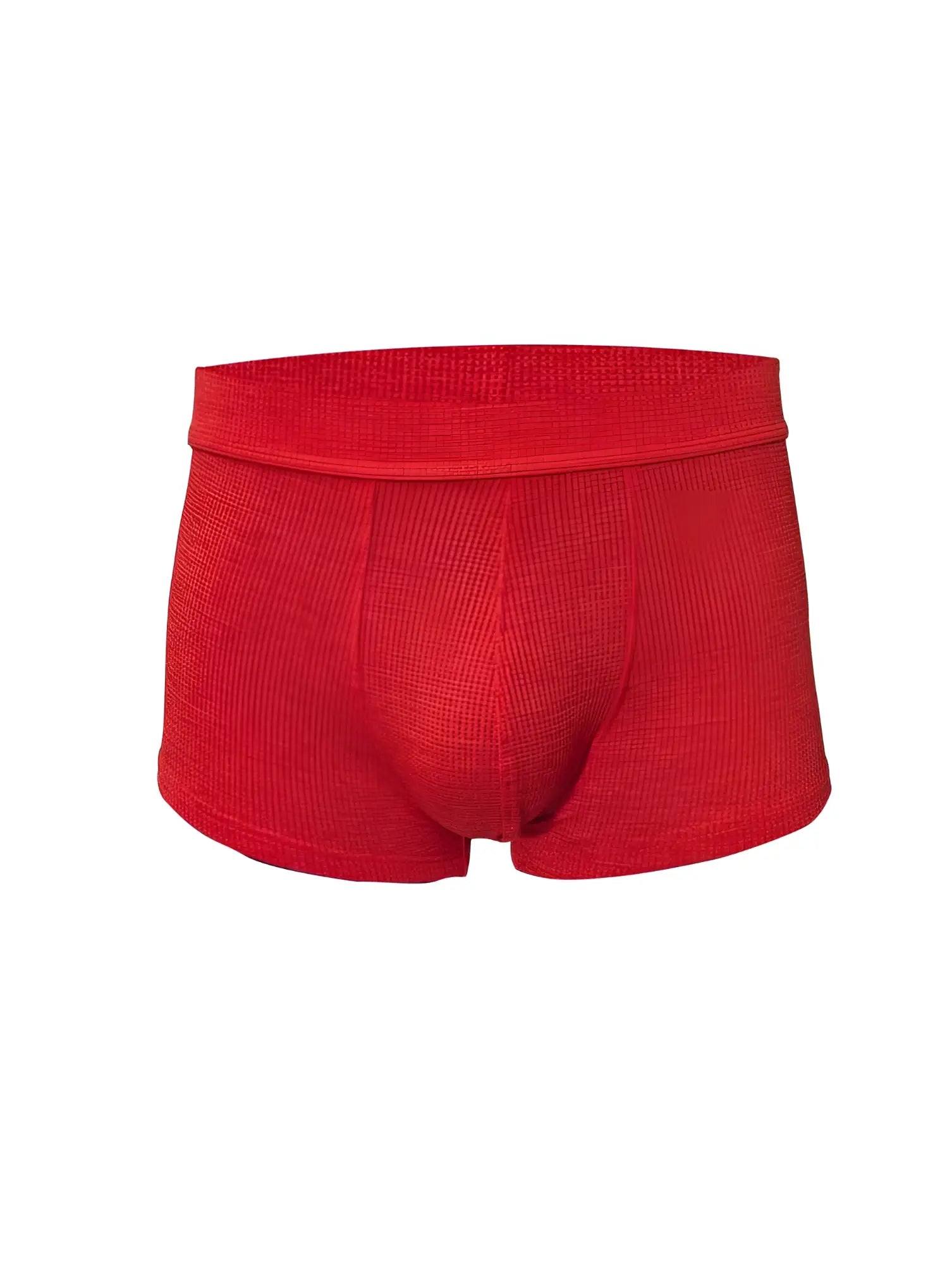 Red relax trunk briefs in red with textured fabric and ribbed waistband for comfortable everyday wear