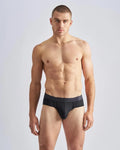 Black reign brief with smooth form-fitting design and subtle elastic waistband for comfortable everyday wear