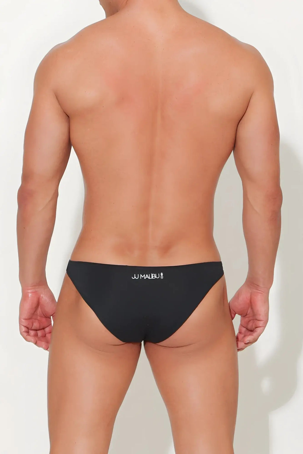 Renaissance low-cut swim bikini briefs for men in black with sleek minimalist design perfect for swimming