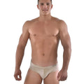 Beige roberto cavalli briefs with smooth form-fitting design in size medium for comfortable everyday wear
