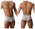 White lace briefs with roger smutth branded elastic waistband from roger smuth rs035 trunks in white color
