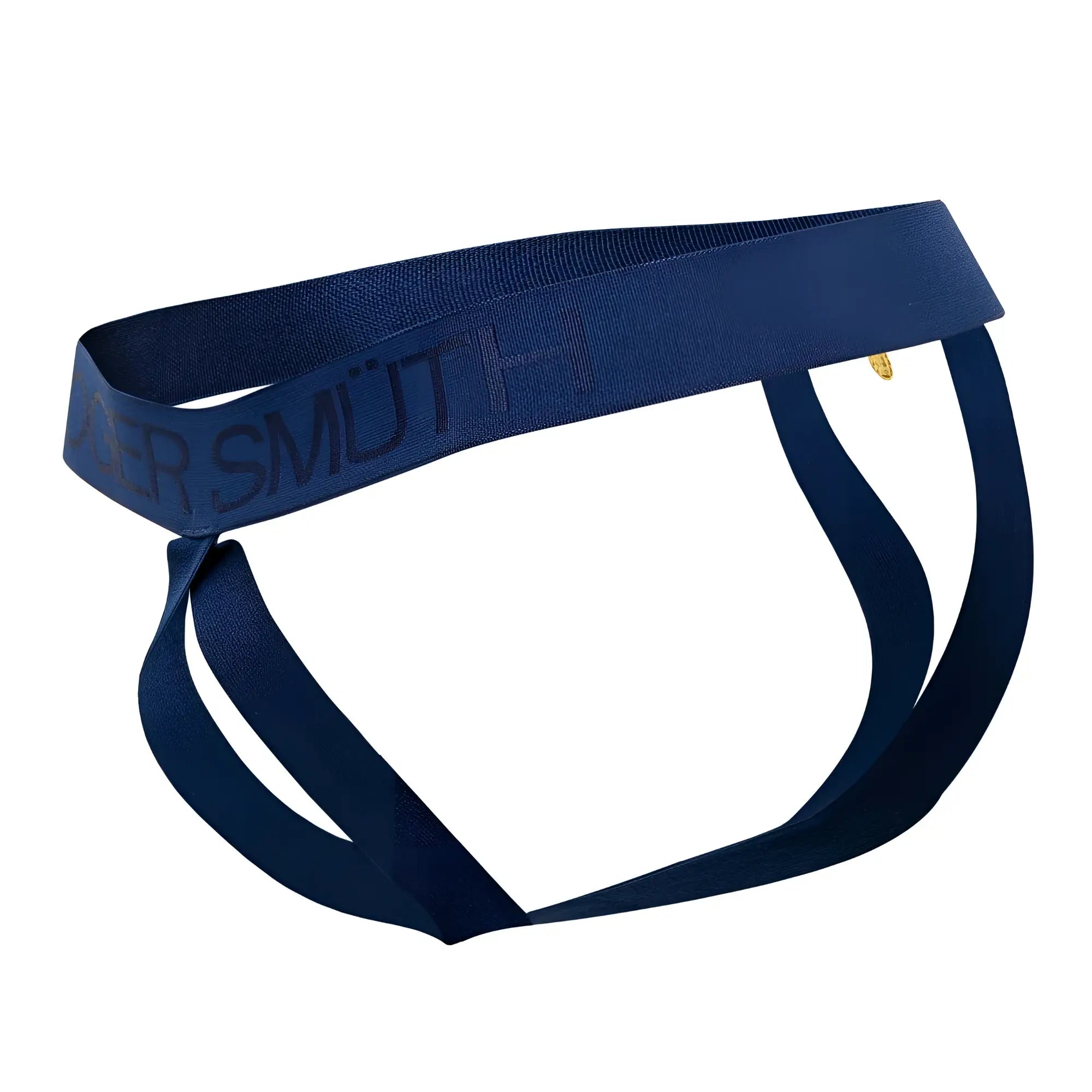 Navy blue elastic brief roger smuth rs087 ball lifter with subtle brand lettering and small gold-tone accent