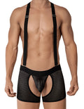 Black mesh briefs with suspenders from roger smuth mesh chaps jock boxer jock strap underwear size m