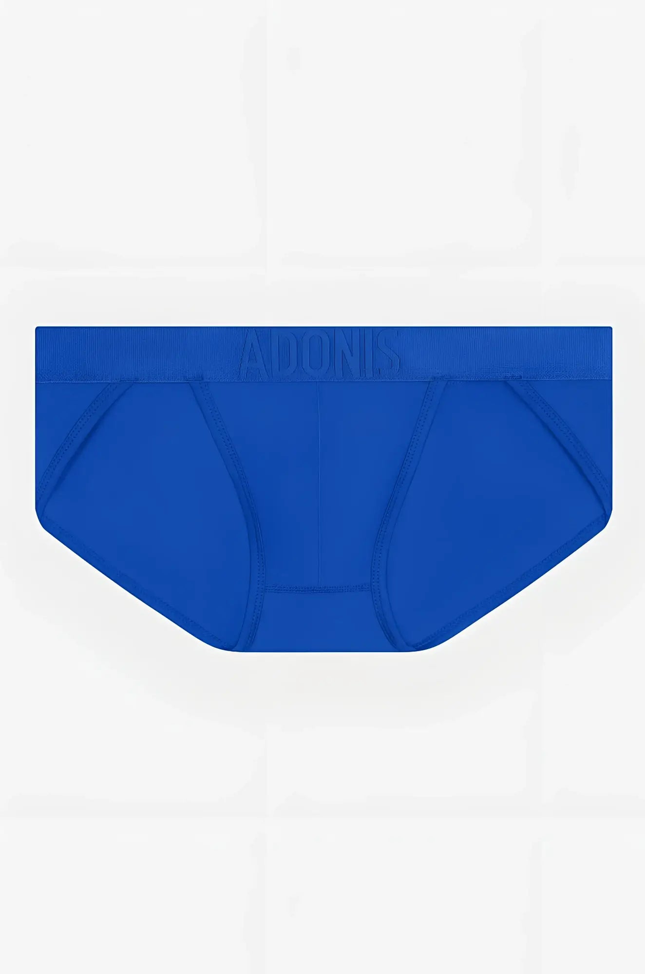 Royal blue allonis jock-brief with smooth seamless design and subtle brand embossing on the waistband