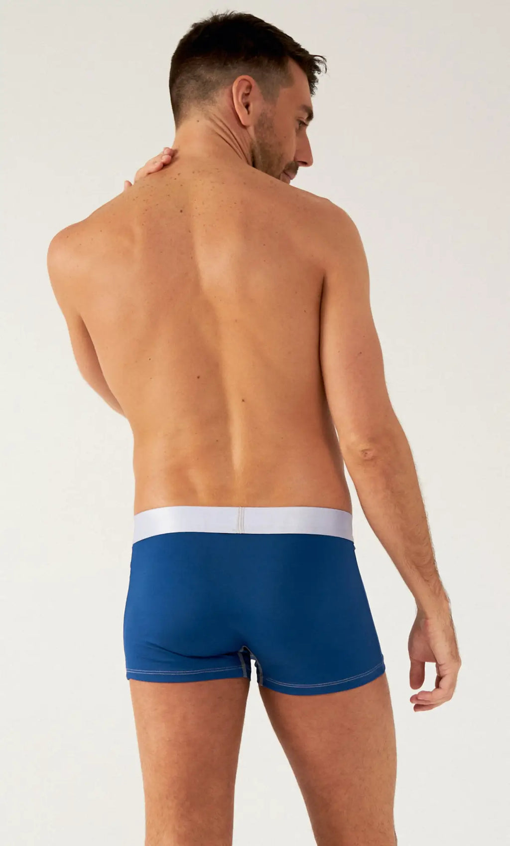 Saltire boxer briefs in blue with a white waistband made of breathable fabric for comfortable everyday wear