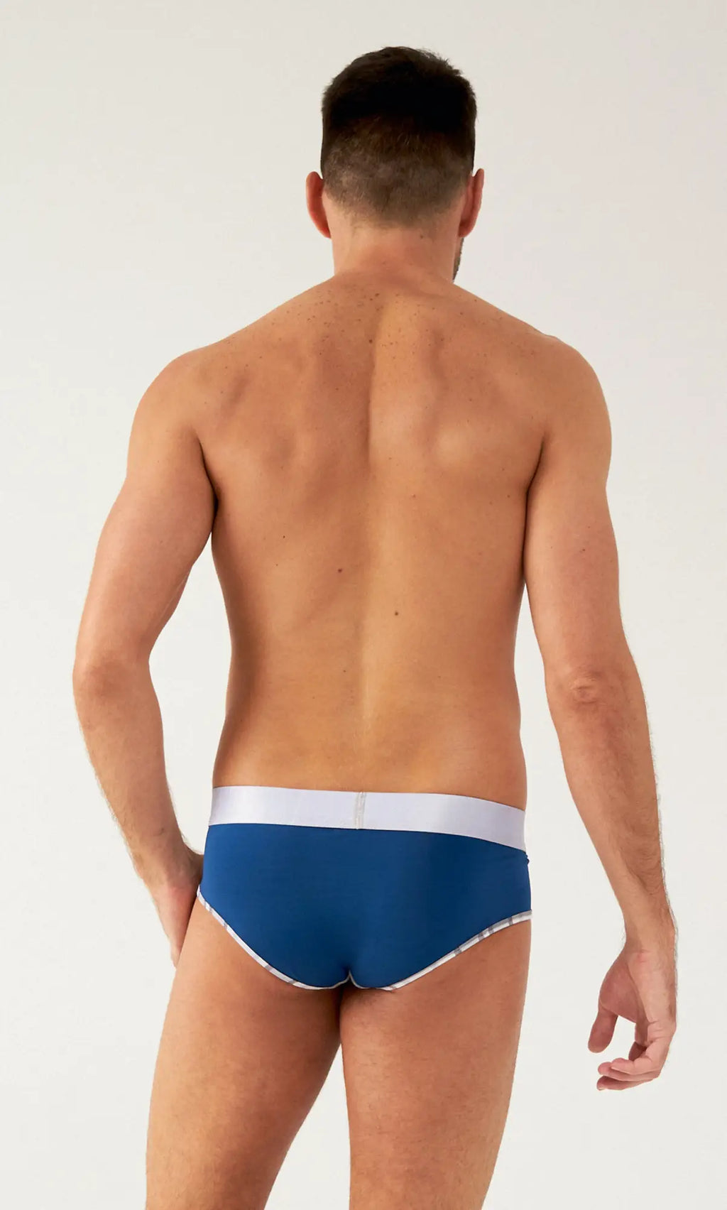 Saltire briefs blue men’s briefs with white waistband and trim made from soft breathable fabric for all-day comfort