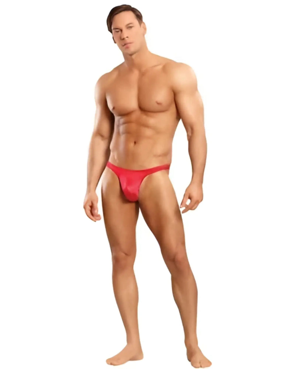 Red satin athletic briefs in size l/xl designed as a satin bong thong for a sleek and comfortable fit