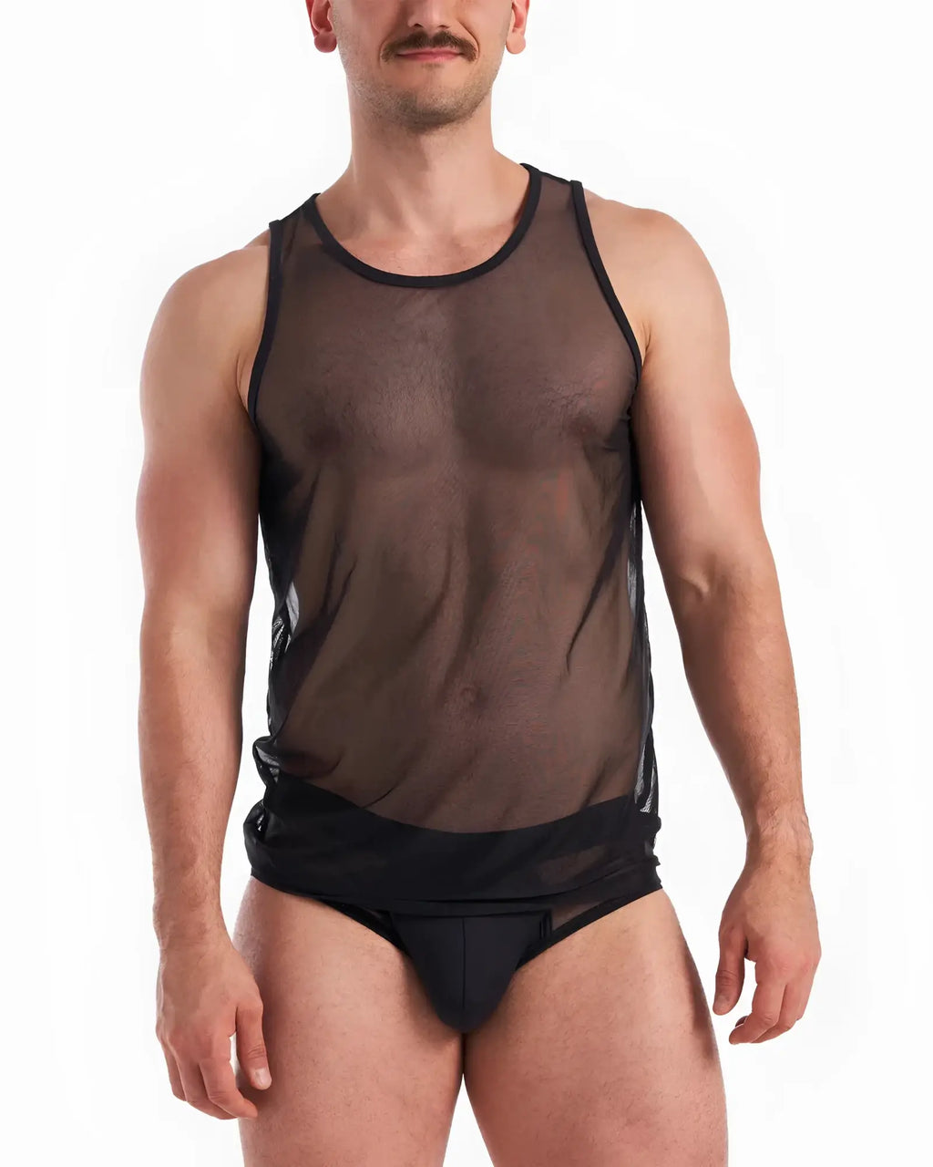 Black sheer mesh tank top score sheer tank with black trim and ruched hem for stylish layering