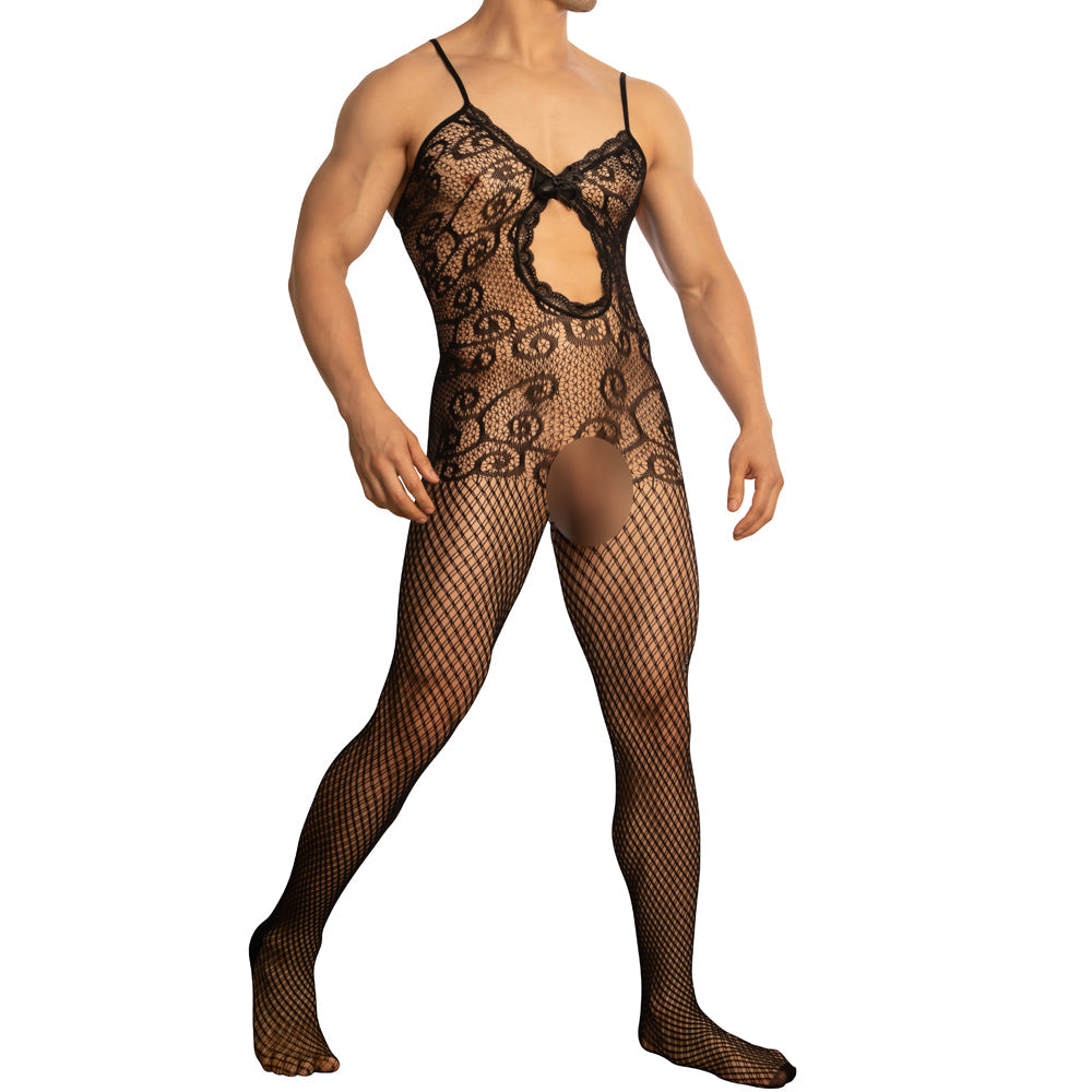 Secret Male SMC009 Sexy  Crocheted Fishnet Bodystockings