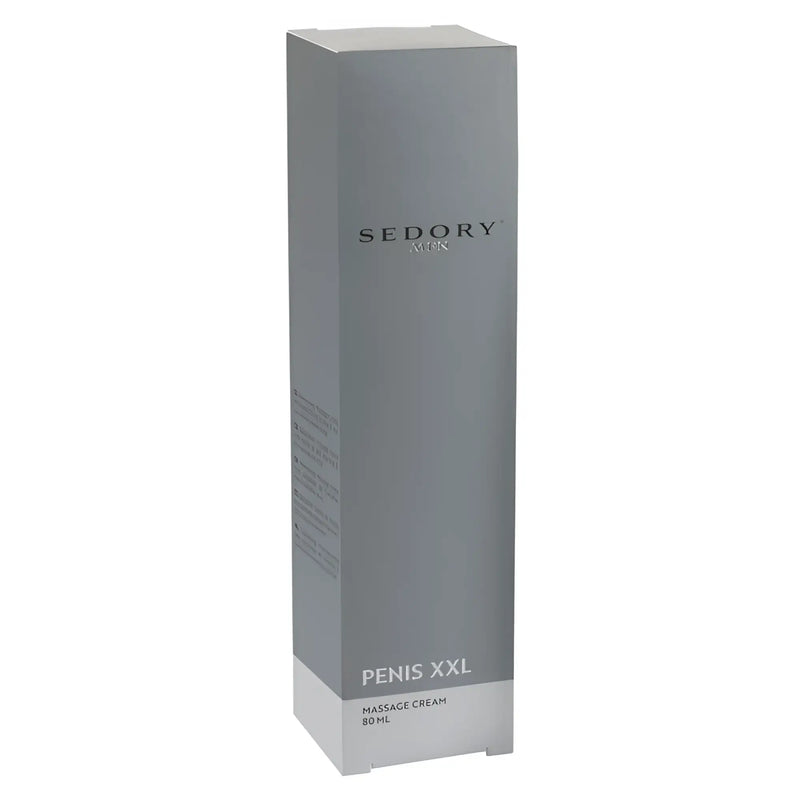 Sedory men’s penis xxl massage cream in a sleek silver rectangular box 80 ml for penis care and enhancement