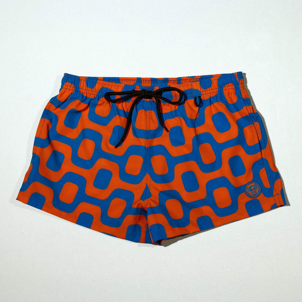SHORTS DE PAVIMENTO CA-RIO-CA NARANJA Y AZUL - Shorts Italianos