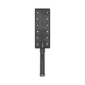 Black leather Shots Electroshock E-Stim Paddle with silver-toned studs and sleek cylindrical handle for electrostimulation