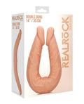 Shots Realrock 14 inch double dong in flesh color made of silicone with realistic skin texture and dual-ended design