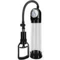 Size Matters Deluxe Trigger Pump with clear cylinder, black handle, and integrated pressure gauge.
