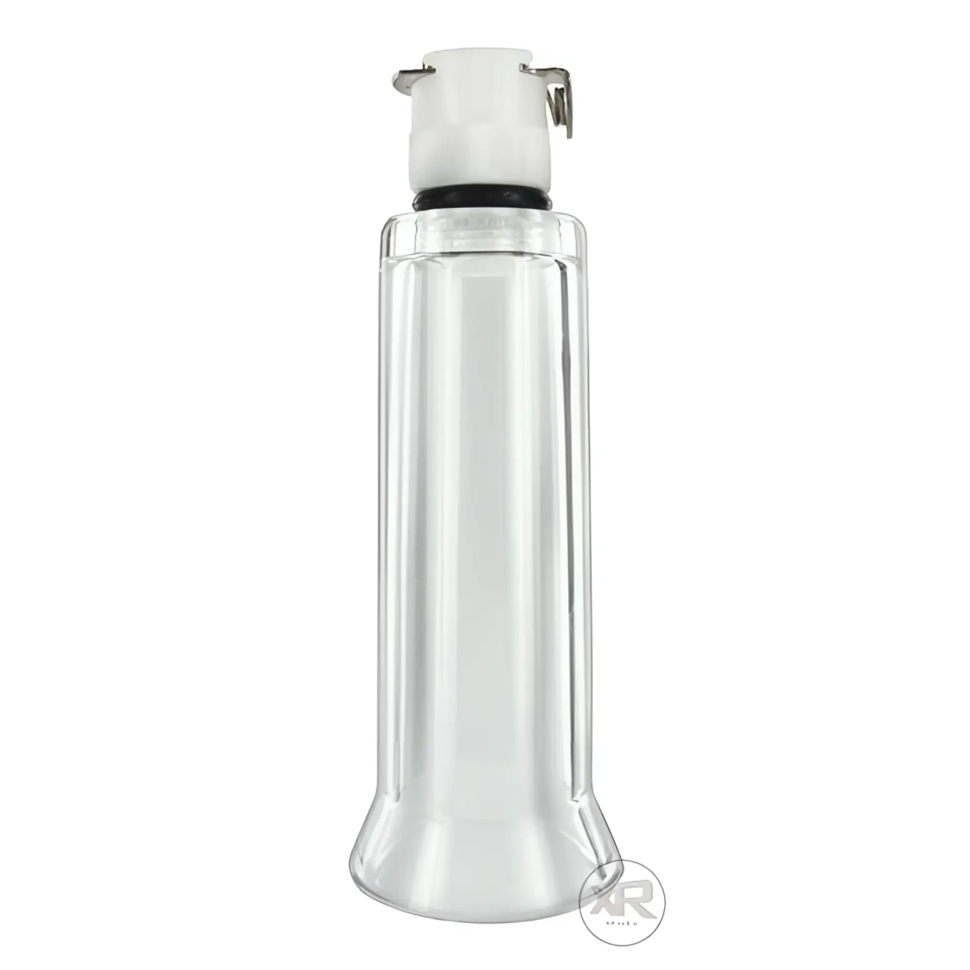 Size Matters Nipple Cylinder, a clear, cylindrical suction device with a white cap and metal pump connector.