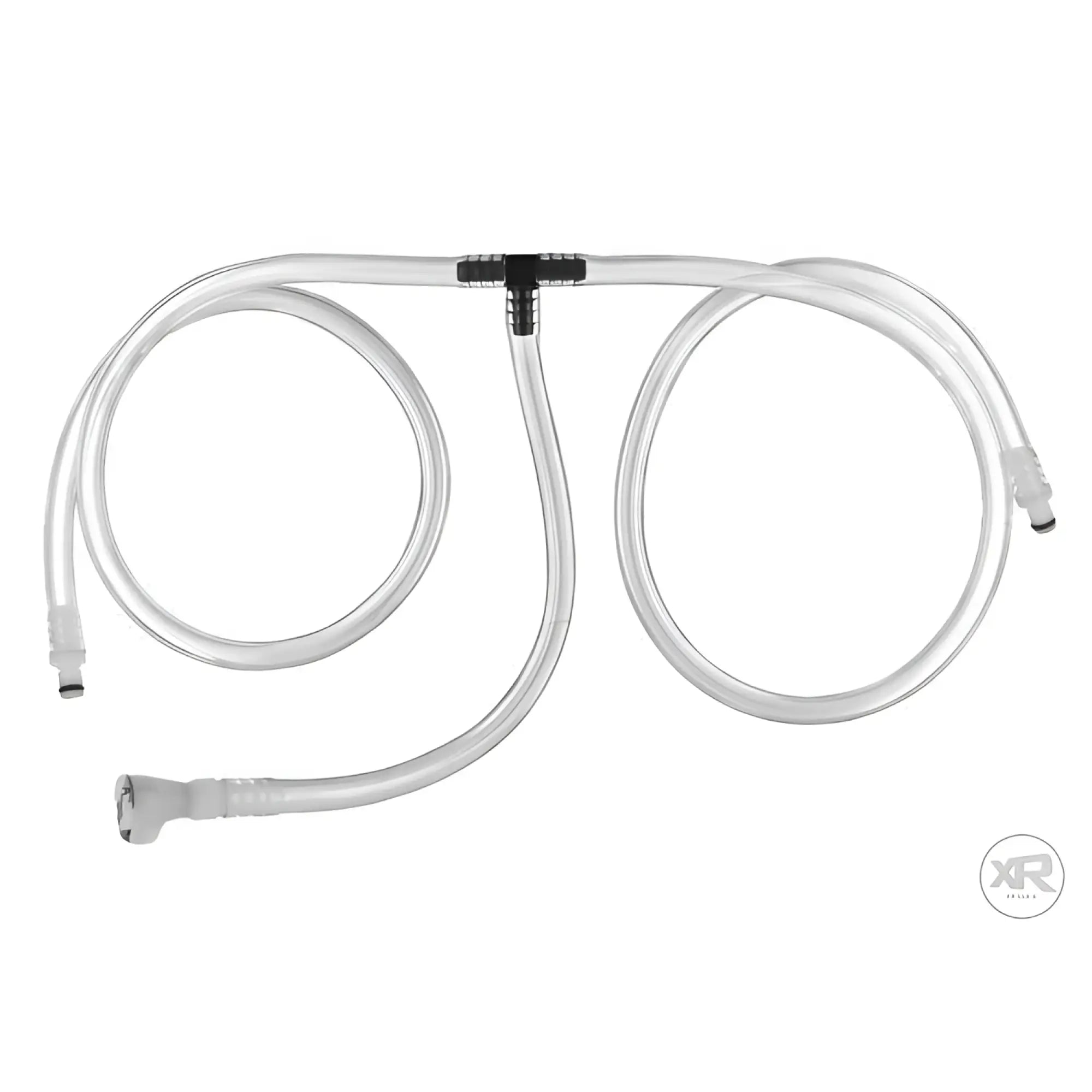 Size Matters Super Deluxe Pumping Kit: A Y-shaped clear plastic tubing system with black connectors.