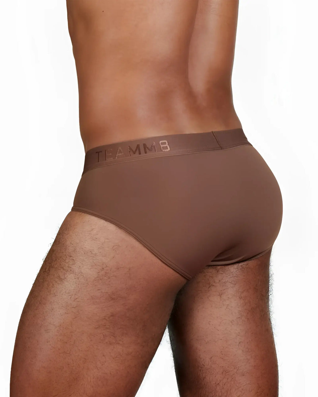 Brown skin brief marvelous with smooth form-fitting fabric and subtle brand logo on the waistband