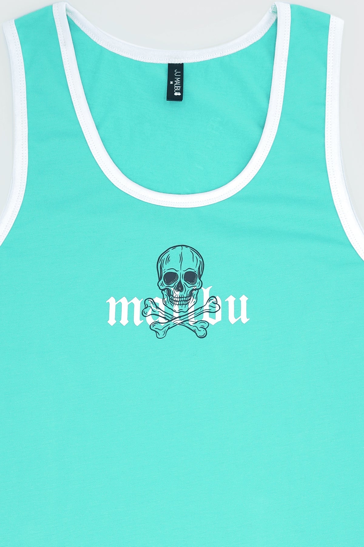 Take Me Away Tank Top mit Totenkopf-Design - Ozeanblau