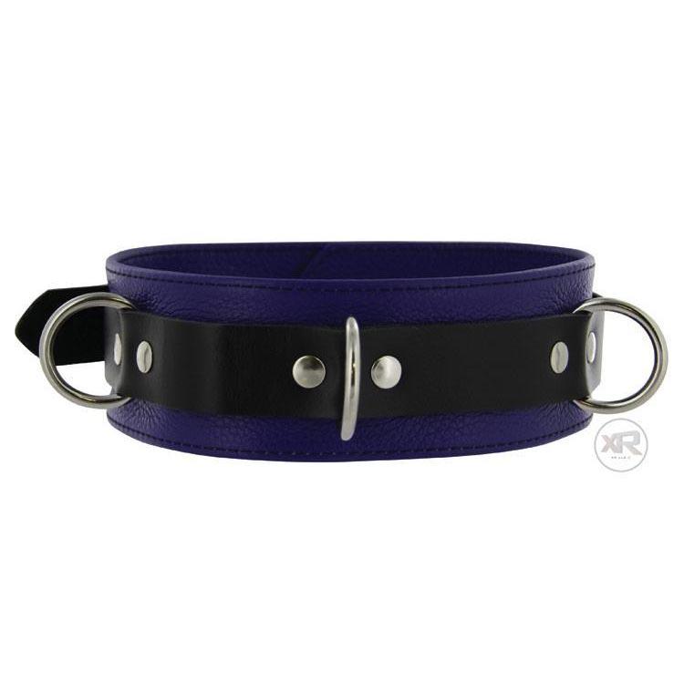 Strict Leather Deluxe Verschließbares Halsband in Schwarz und Blau