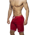 Slam bermuda shorts in red mesh with white drawstring and trim athletic design for activewear use