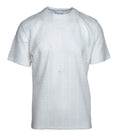 White perforated cotton t-shirt with round neckline and short sleeves smash gossamer lace top front view
