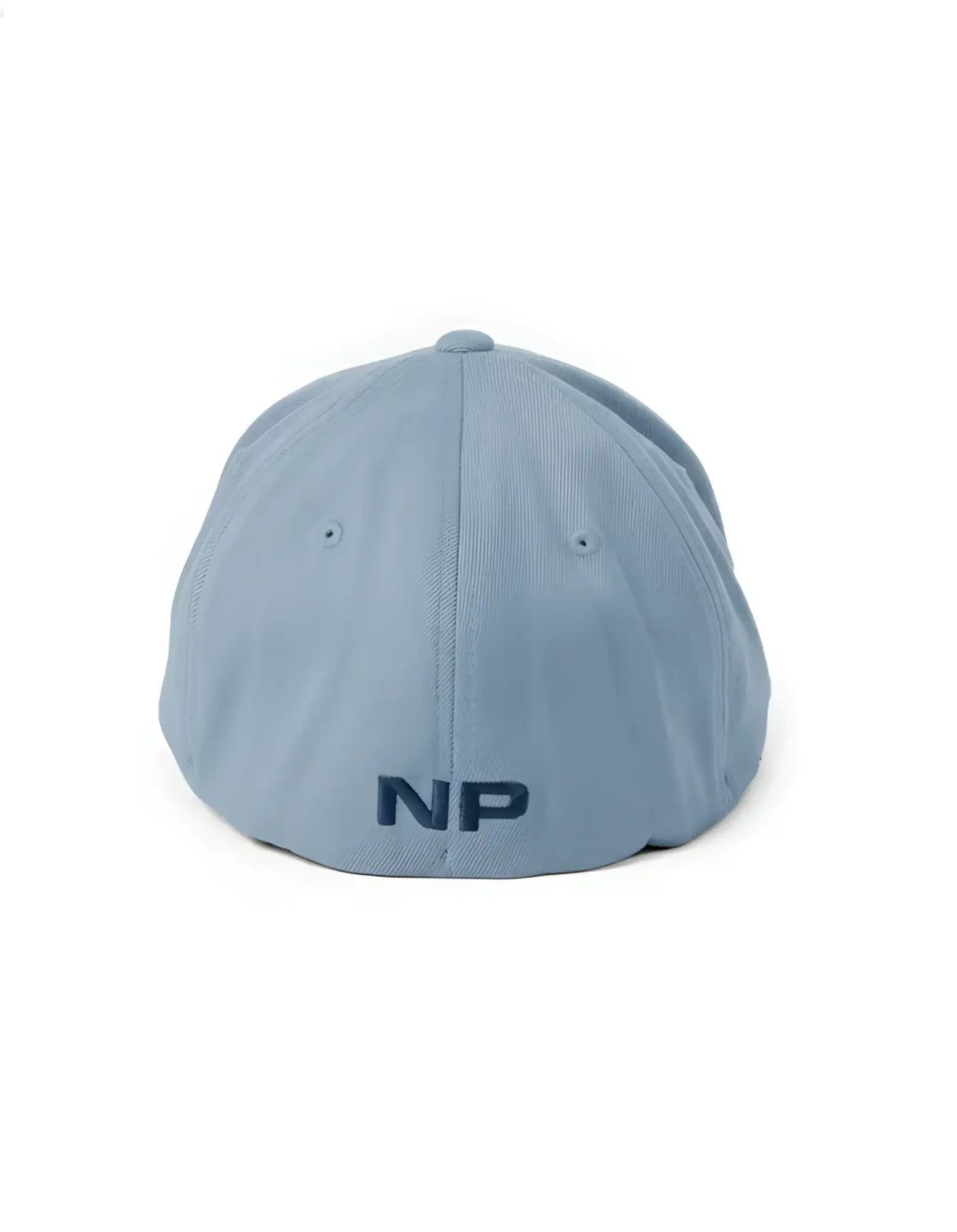 Light blue stretch-fit snout cap 3.0 baseball cap showing embroidered np logo on the back side