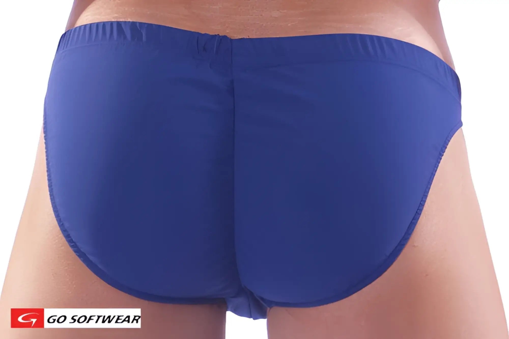 Blue sport buns bikini men’s briefs made of smooth stretchy fabric with tailored fit and elastic waistband
