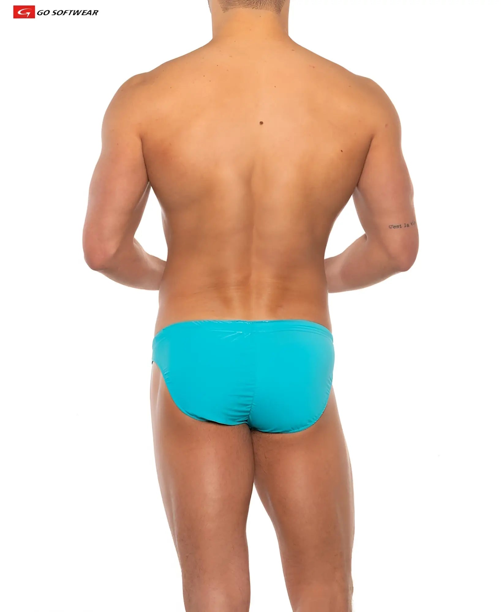 Turquoise blue sport buns bikini briefs from go softwear made of soft fabric for comfortable active wear