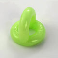 Luminous neon green silicone sport f-cker tpr c ring with glossy flexible texture and interlocking loop design size one size