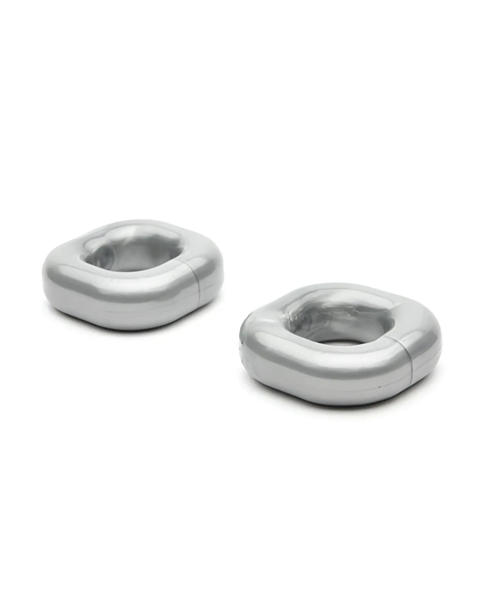 Silver metallic square-shaped ring with central hole and rounded edges from sport fucker boner expansion kit metal