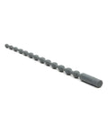 Gray silicone massage wand sport fucker depth charge sound with rounded beads and a solid cylindrical handle