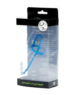 Blue silicone sport flogger from the sport fucker dipstick collection designed for active use