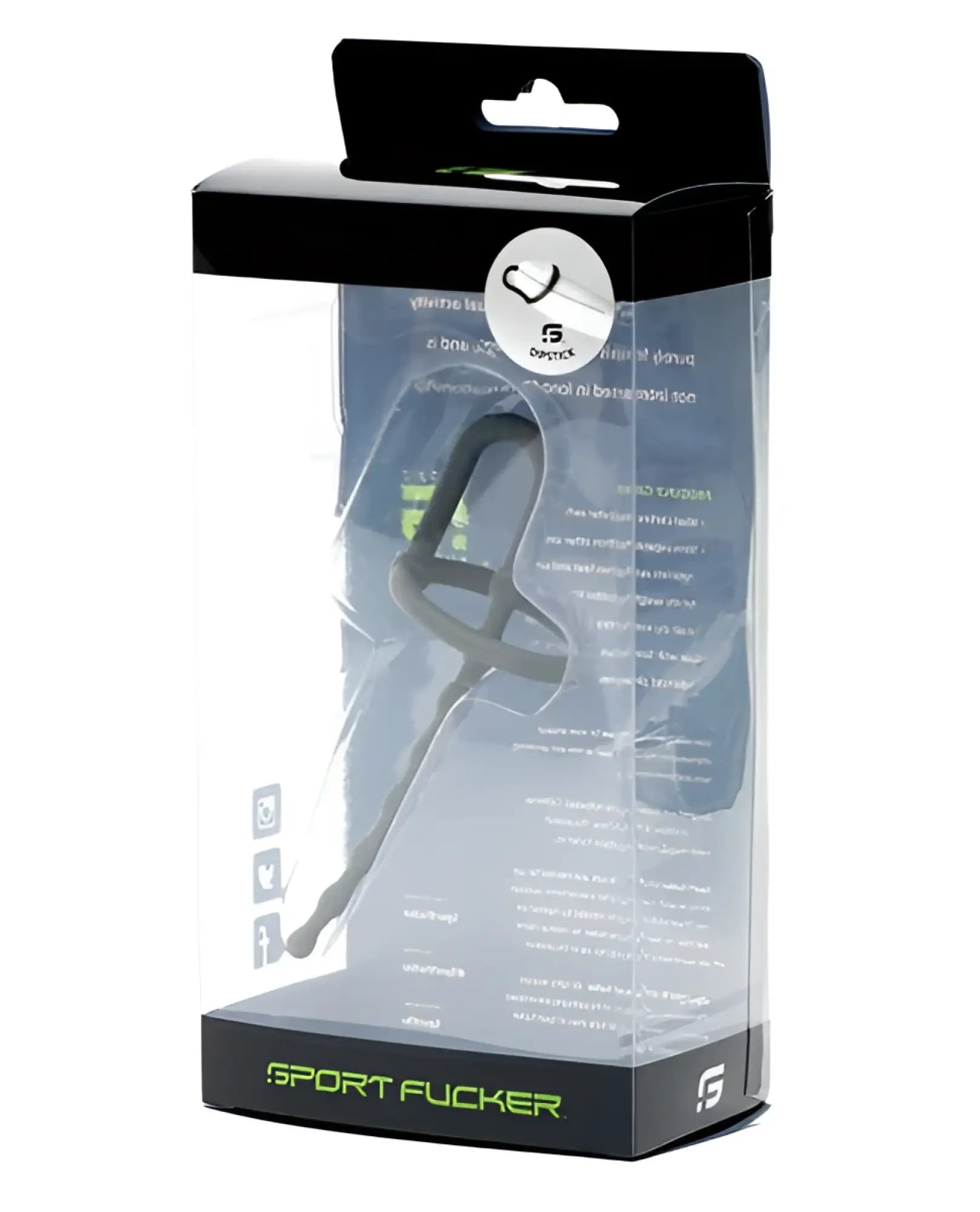 Sport fucker dipstick grey wireless earbud in sleek black ergonomic design with matte finish and minimalist branding