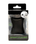 Black liquid silicone erogenous balls sport fucker ergo balls 50mm in clear plastic package with black backing