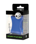 Blue liquid silicone sport fucker ergo grip balls 60mm in black and clear packaging
